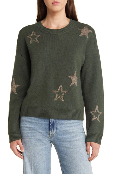 Rails Perci Intarsia-knit Star Sweater In Green
