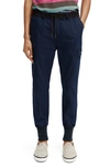 Scotch & Soda Men's Cargo Jogger Pants With Contrast Trim In Steel