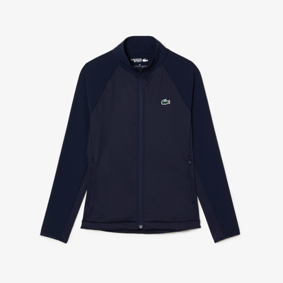 Lacoste Women's Slim Fit Golf Fleece Layering Jacket - 32 In Blue