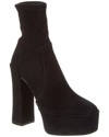 STUART WEITZMAN SKYHIGH 145 SUEDE PLATFORM BOOTIE