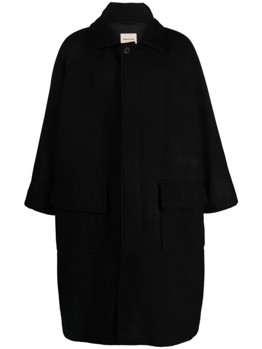 【23AW】NICHOLAS DALEY BIG MAC COAT BLACK Nicholas Daley Black Big Mac Wool Coat | ModeSens