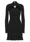 Roberto Cavalli Cut-out Flared Mini Dress In Black