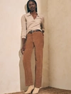 Faherty Stretch Cord Wide Leg Pants In Cord Brown