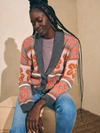 Faherty Topanga Canyon Cardigan In Sunset Shell Jacquard