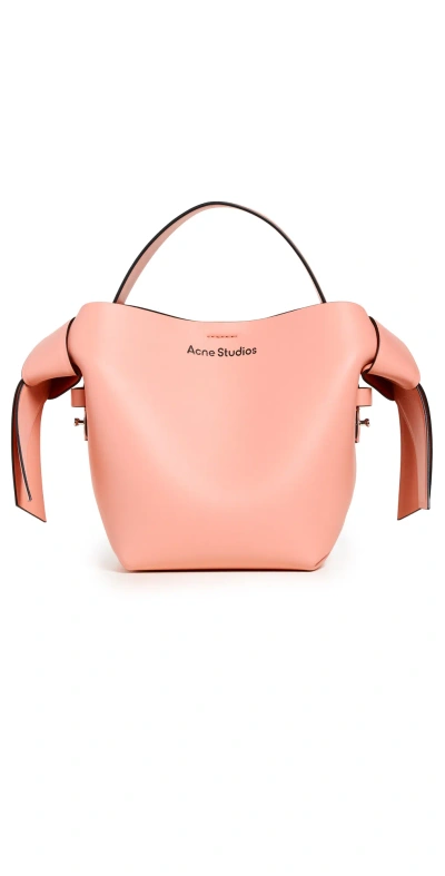 Acne Studios Musubi Micro Leather Handbag In Pink & Purple