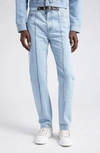 JW ANDERSON SLIM FIT PADLOCK STRAP JEANS