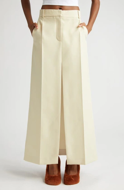 Stella Mccartney Straight-fit Maxi Skirt With Front Slit In Yellow