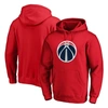 FANATICS FANATICS BRANDED RED WASHINGTON WIZARDS ICON PRIMARY LOGO FITTED PULLOVER HOODIE