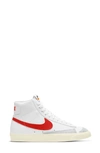 Nike Blazer Mid '77 Vintage "habanero Red" Sneakers In White/habanero Red/sail