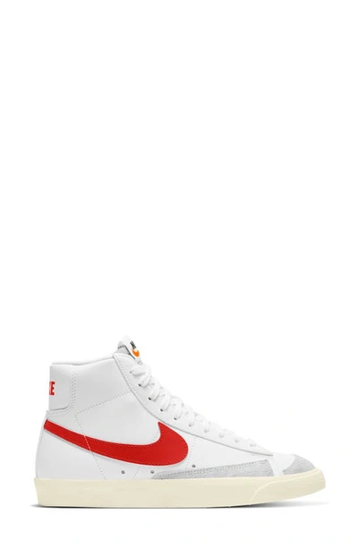 Nike Blazer Mid '77 Vintage "habanero Red" Sneakers In White/habanero Red/sail