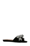 Kurt Geiger Crystal-embellished Bow Sandals In Black