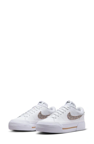 Nike Women's Court Legacy Lift X  Women's United Shoes In Hemp/black/white