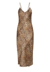Gilda & Pearl Golden Hollywood Leopard-print Silk Midi Dress