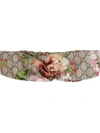 Gucci Printed Silk-satin Headband In Pink