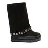 Casadei Chain Detail Rubber Sole Boots In Black