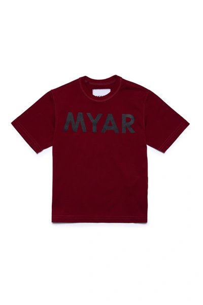 Myar Kids' Logo-print Cotton T-shirt In Red
