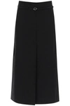 Ganni Cotton Suiting Maxi Slit Skirt