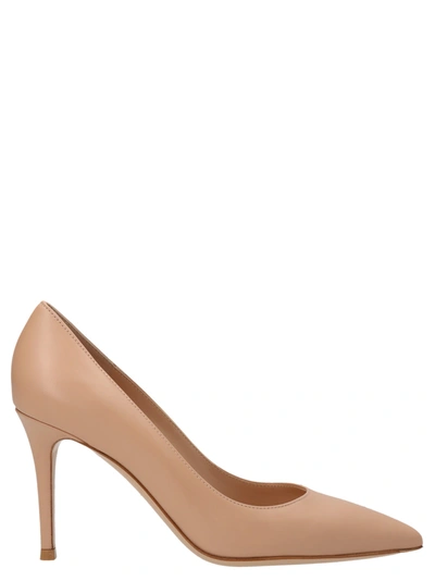 Gianvito Rossi Gianvito 85 Leather Pumps In Beige