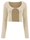 Jacquemus La Maille Neve Manches Longues Cardigan In Beige