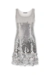 Alberta Ferretti Alberta Ferreti Silver Sequins Mini Dress In Silver