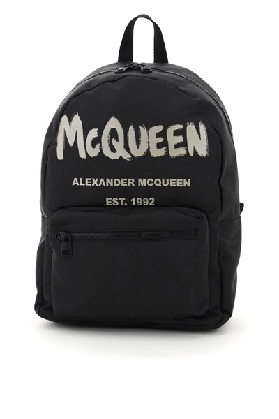 Alexander Mcqueen Metropolitan Backpac In Black