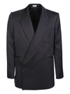 Alexander Mcqueen Wrapped Design Black Jacket In Black