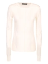 Amiri Cashmere Roundneck Transparent Pull In Beige