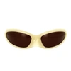 Balenciaga Women's 80mm Shield Sunglasses In Yellow