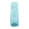 Bottega Veneta Sky Blue Fringed Midi Dress In Blue