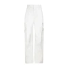 Bottega Veneta Popcorn White Leather Calf Pants In Nude &amp; Neutrals