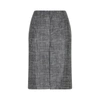 Bottega Veneta Stylish Black Printed Leather Midi Skirt For Women From Ss23 Collection In Black
