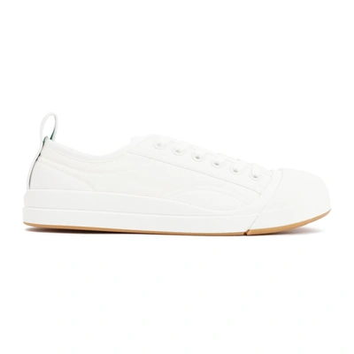 Bottega Veneta Canvas Vulcan Sneakers In White