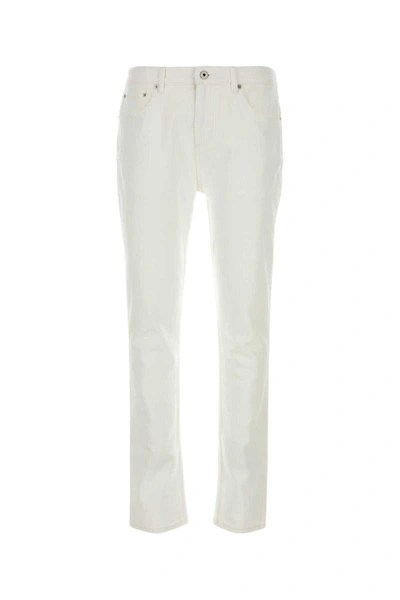 Burberry Man White Stretch Denim Jeans