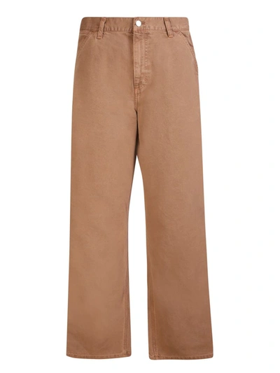Carhartt Straight-leg Long-length Trousers In Beige