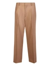 Costumein Vincent 1-pleat Beige Trousers In Beige
