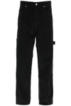 Darkpark John Dyed Drill Cotton Carpenter Pants In Black