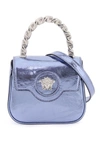Versace La Medusa Metallic Leather Mini Bag In Multicolor