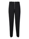 Jil Sander Zip-fastening Wool Tapered Trousers In Black