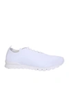Kiton Mesh Low-top Trainers In White