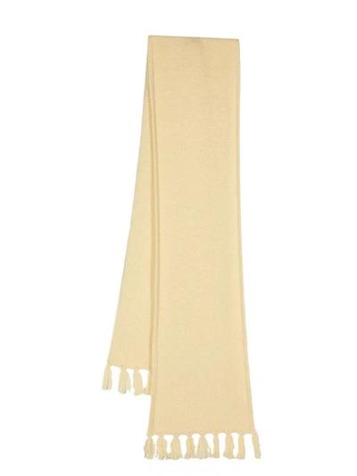 Our Legacy Tasselled Wool Scarf In Canary Yellow