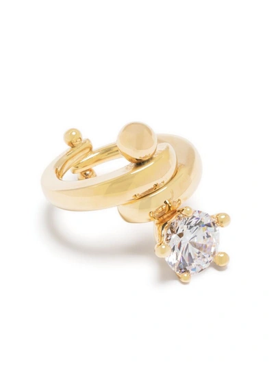 Panconesi Polished Diamond-embellished Ring In Gold