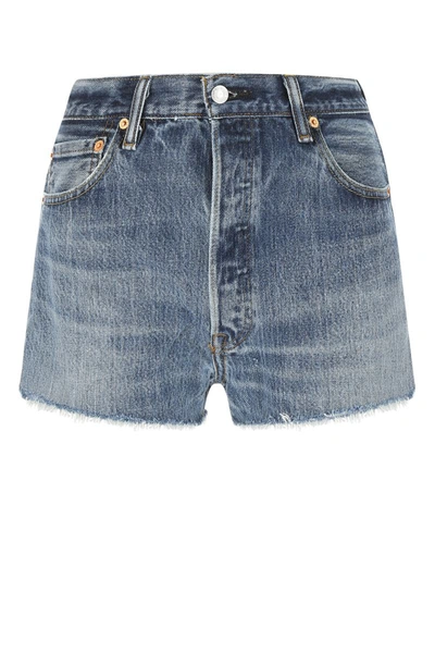 Re/done Re Done Shorts In Indigo