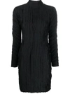 Rodebjer Crease-effect Mock Neck Dress In 9999 Black