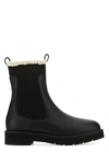 Ferragamo Wool-lined Chelsea Boots In Black