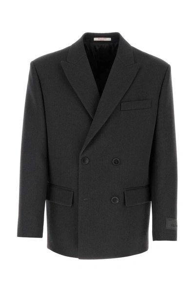 Valentino Garavani Jackets And Vests In Grey