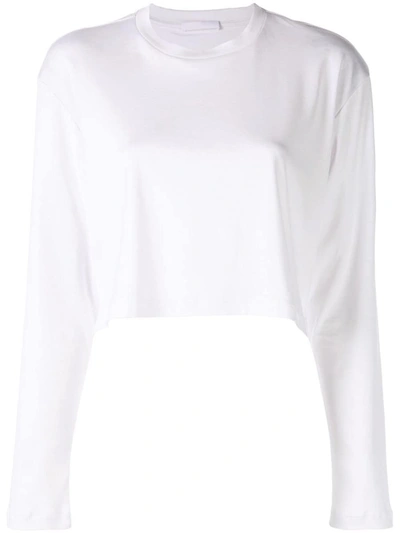 Wardrobe.nyc Crew Neck Stretch-jersey T-shirt In White