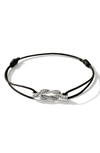 John Hardy Love Knot Sterling Silver Cord Bracelet In Silver