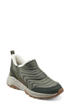 Easy Spirit X Denise Austin Milani Water Repellent Faux Shearling Sneaker In Medium Green