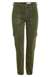 Noisy May Moni High Waist Ankle Skinny Cargo Pants In Kombu Green