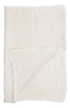 Crane Air Oatmeal Boho Cotton Jacquard Baby Blanket In Cream